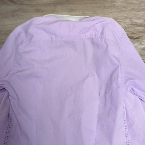 Nwot's men's tailored dress shirt, light lavender and purple cuffs, stunning, sm - Picture 6 of 8